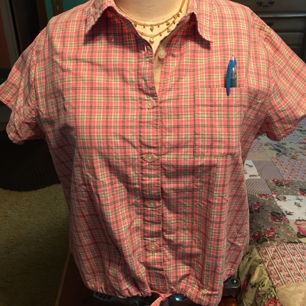 Pink Plaid Crop Top
